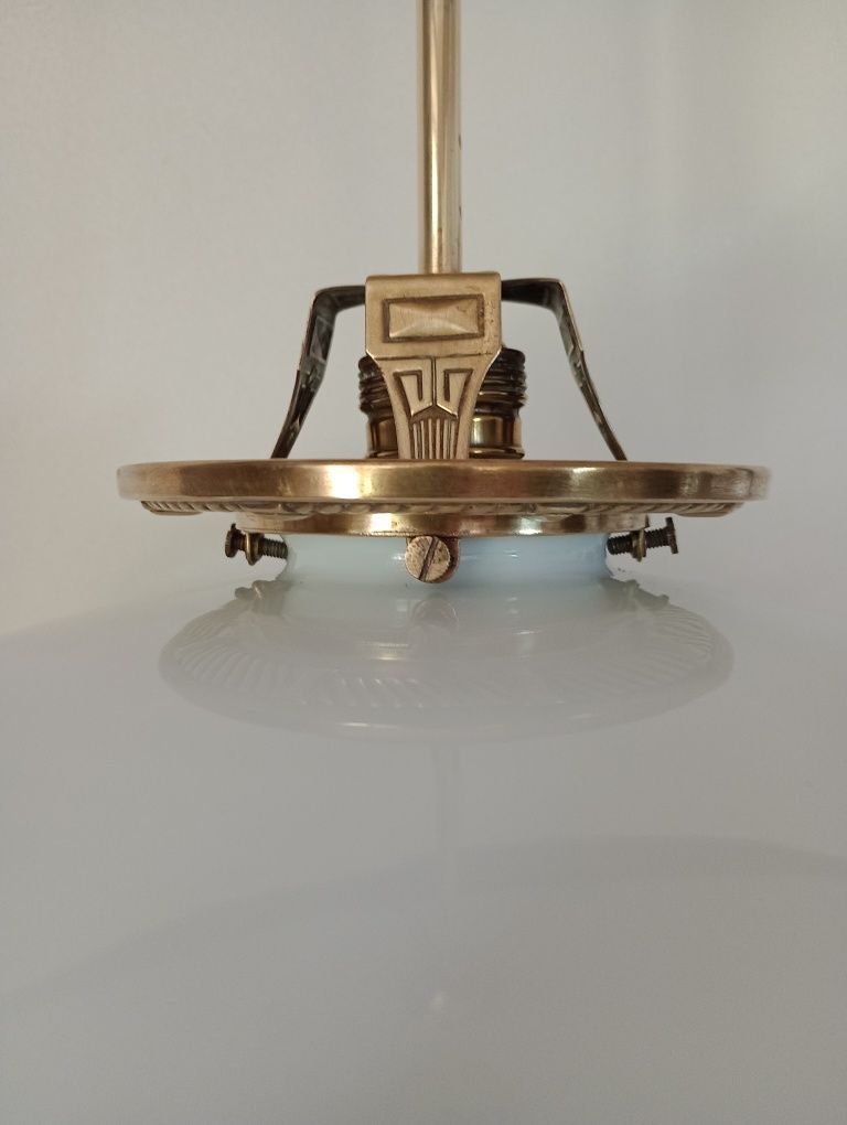 Przedwojenna lampa sufitowa Art deco,unikat