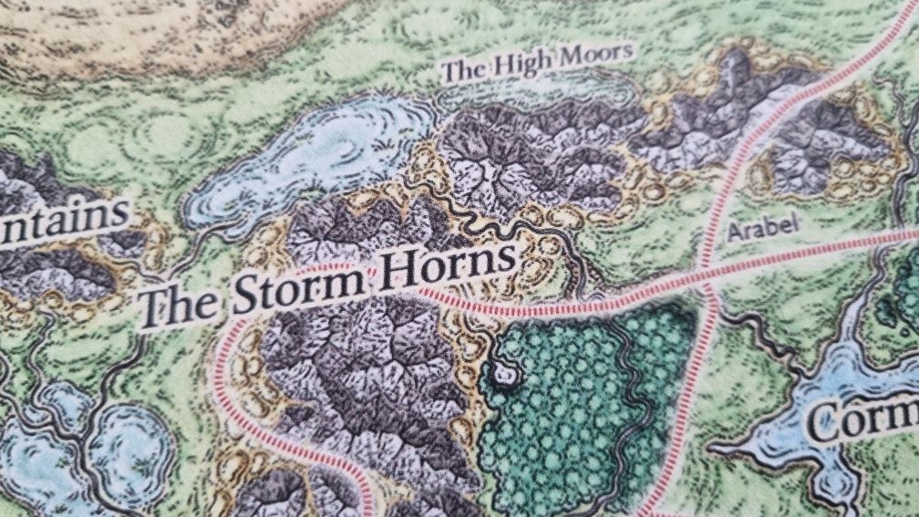 Mapa Faerunu Faerun map RPG fantasy gry dnd dungeons and dragons