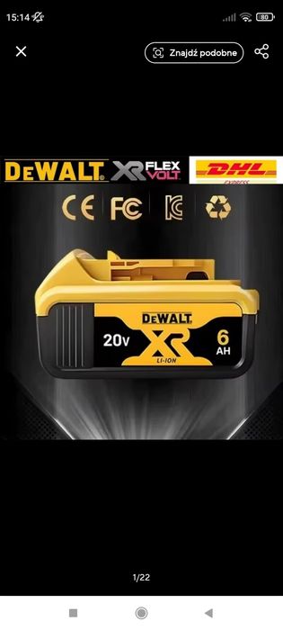 Bateria akumulatorowa DeWalt 6 Ah 20V Nowa