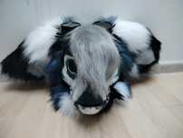 Dino maska furry fursuit z ogonem