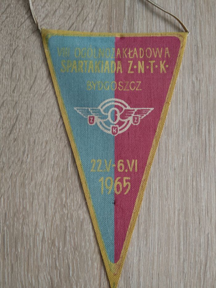 Proporczyk VIII Spartakiady ZNTK w Bydgoszcz 1965 PRL