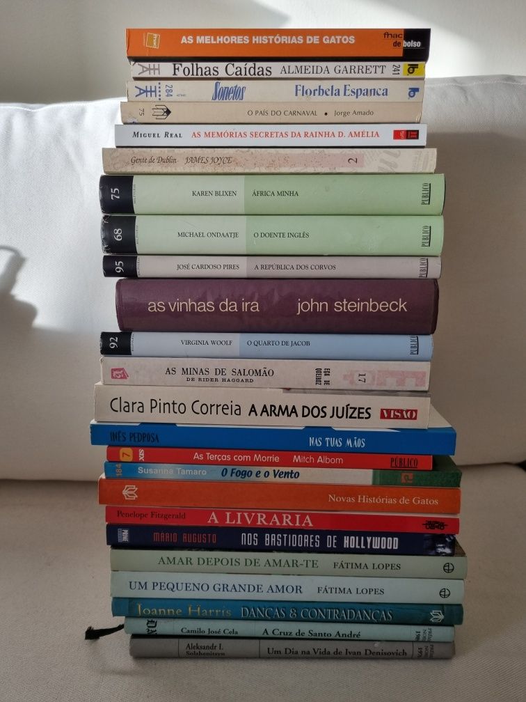 Livros de literatura internacional e nacional