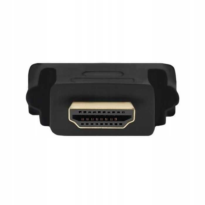 Adapter  HDMI wtyk - DVI-D gniazdo czarny zestaw 50 szt