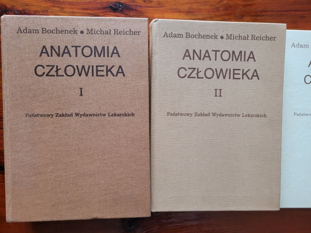 Anatomia człowieka Adam Bochenek, Michał Reicher tom 1-5