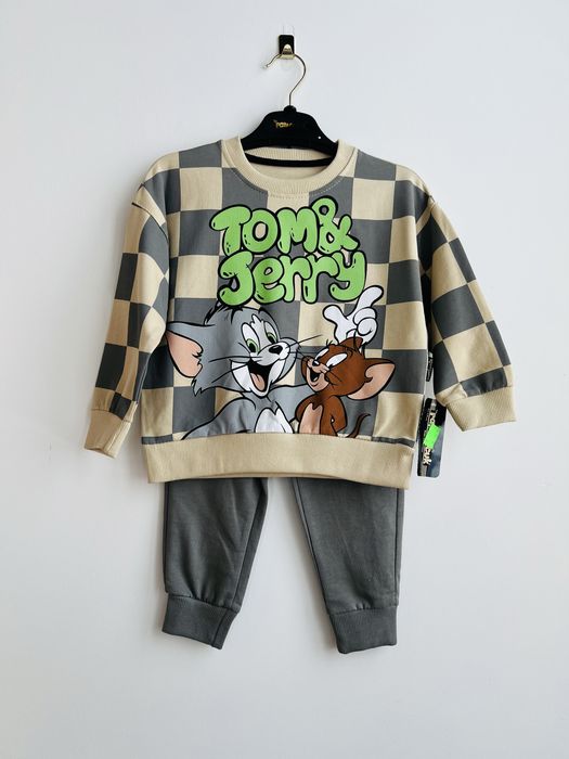 Komplet chłopięcy tom&jerry bluza spodnie r.110