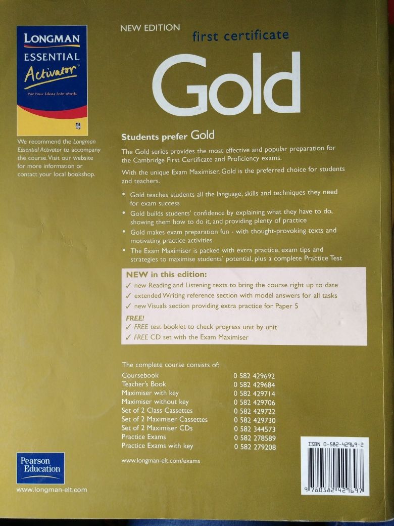 First certificate Gold Studenta Book New Edition