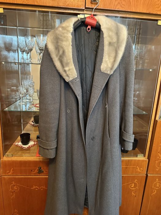 Плащ пальто з норкою вінтаж