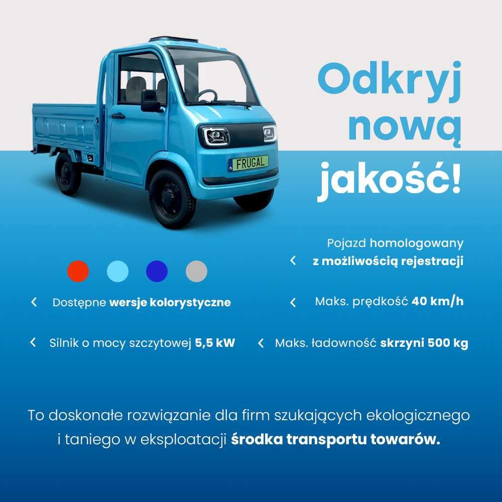 Homologowany, przemysłowy pojazd elektryczny FRUGAL H500 Saige Edition