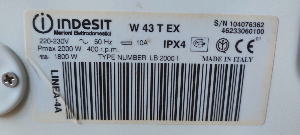 Стиральная машина индезит indesit  w43T EX,ws105tx