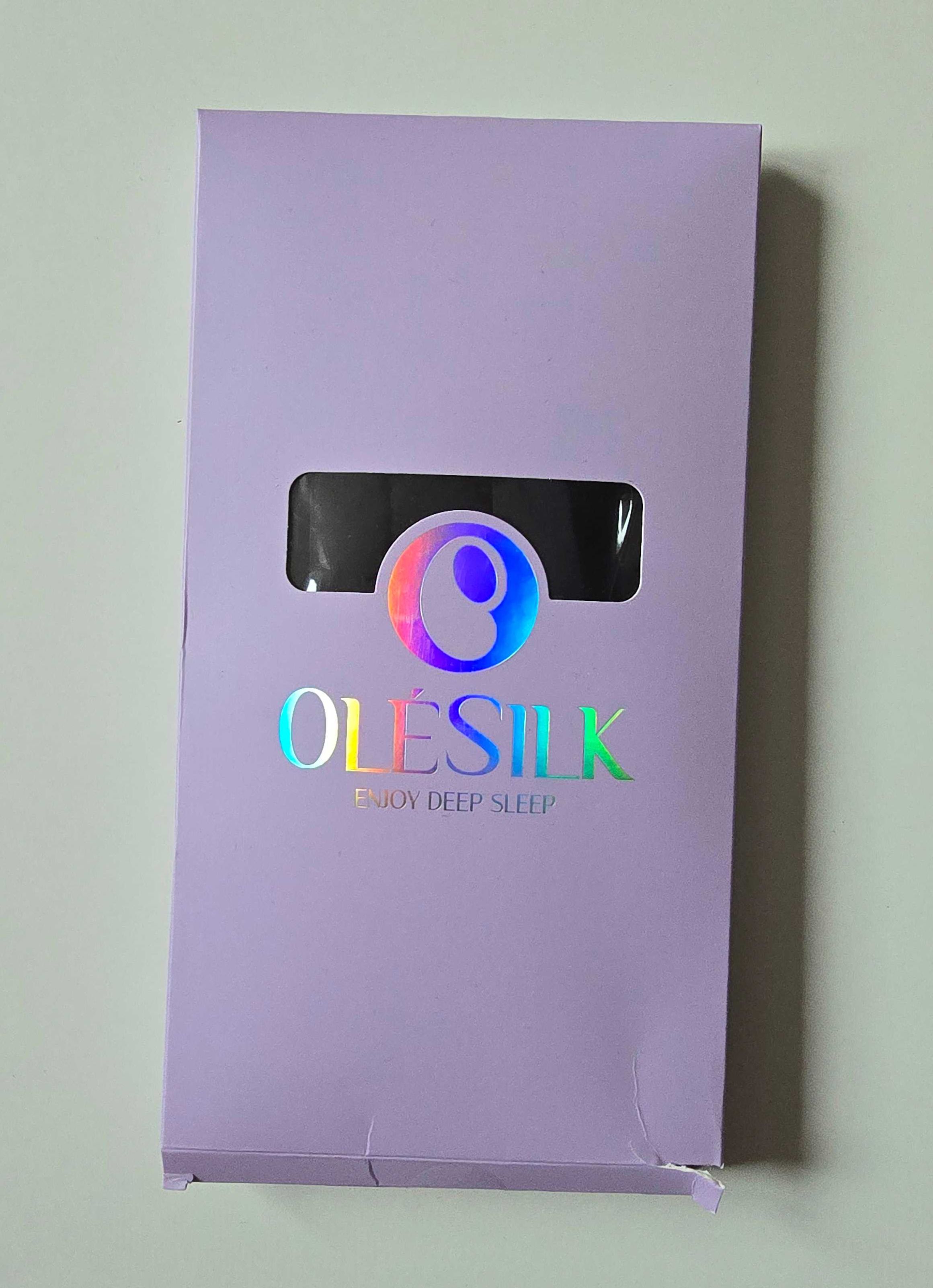 OLESILK opaska na oczy jedwab czarna