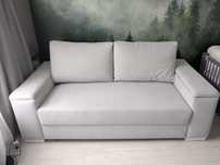 Kanapa rozkładana sofa szara z funkcją spania