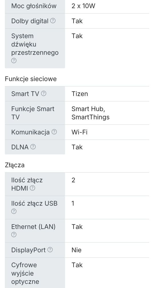 SAMSUNG 55cali 4K UHD DVB-T2 SMART telewizor