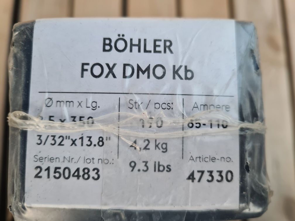 Elektrody spawalnicze Bohler FOX DMO KB fi 2,5