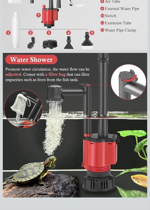 Очисник для акваріума, 6 в 1 багатофункціональний