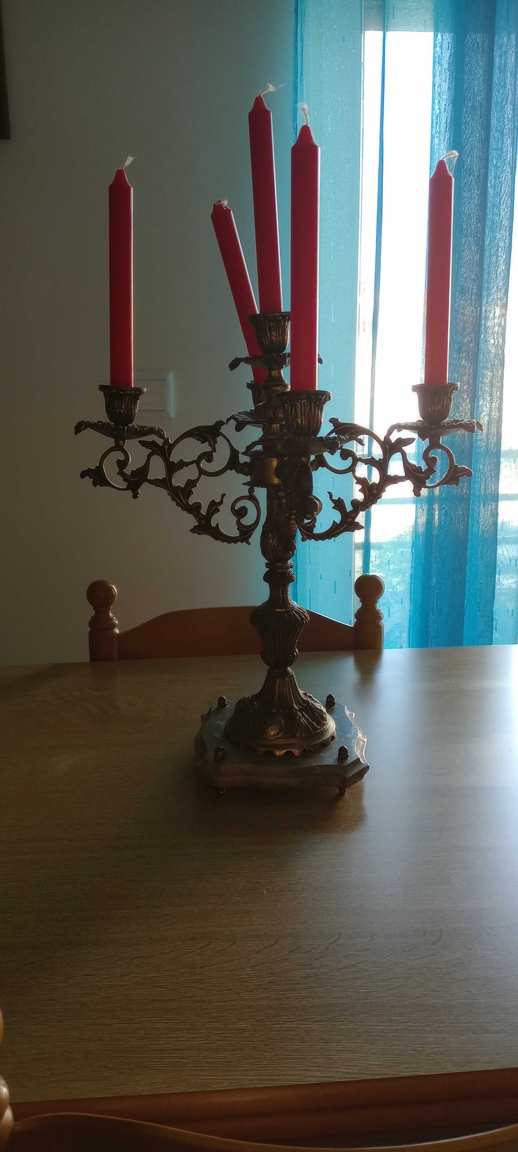 Castiçal 5 lumes bronze