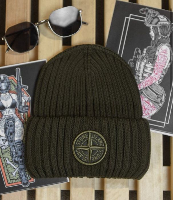 Шапка Stone Island Шапка стон исланд Олива