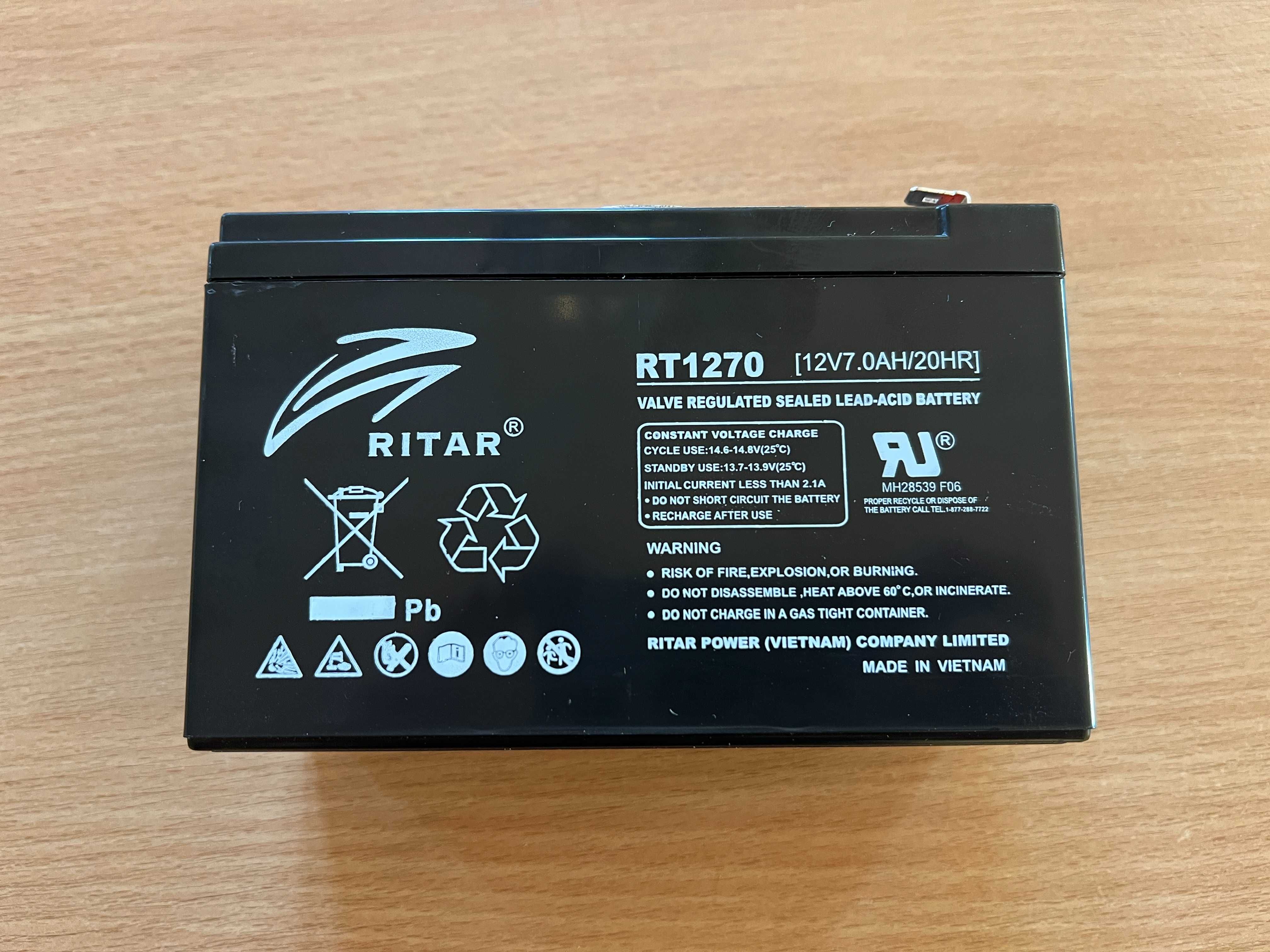 Аккумуляторная батарея Ritar AGM RT1270, 12V, 7Ah (для ДБЖ) (Новая)