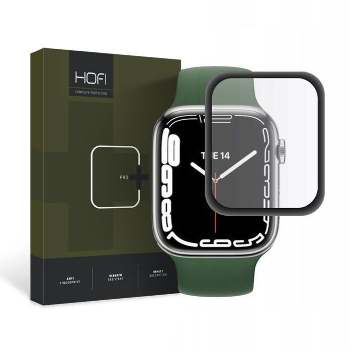 Szkło Hybrydowe Hofi Hybrid Pro+ do Apple Watch 7/8/9, 45mm, Czarne