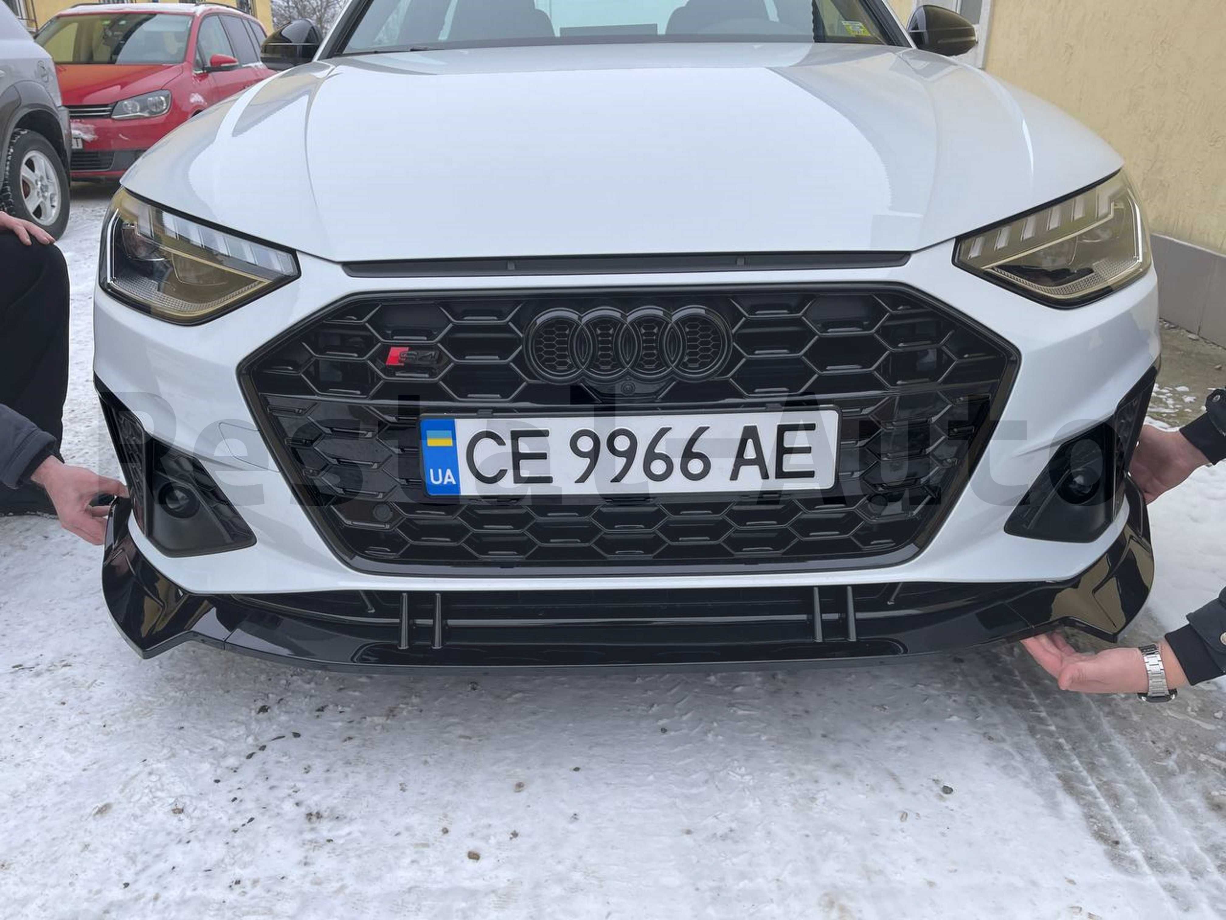 губа на audi a4 b9 lci S4 B9 2020+ Юбка переднего бампера Ауди а4