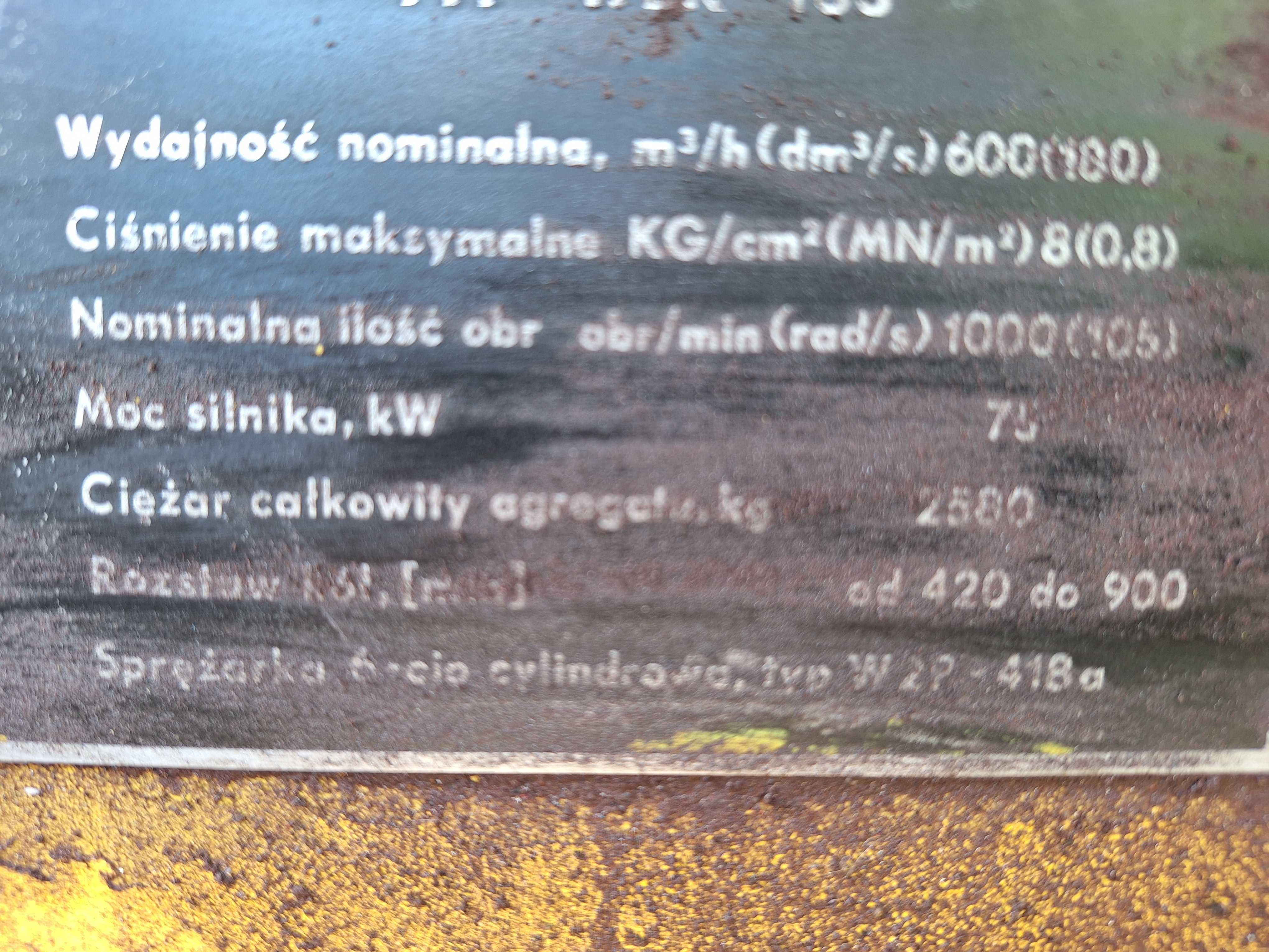 Sprężarka wd 53 wd100 wek 103 na wom 540 obr/min 5m³ Wspk piaskowanie