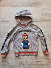 Bluza szara, Super Mario, r 122 cm, 6-7 lat