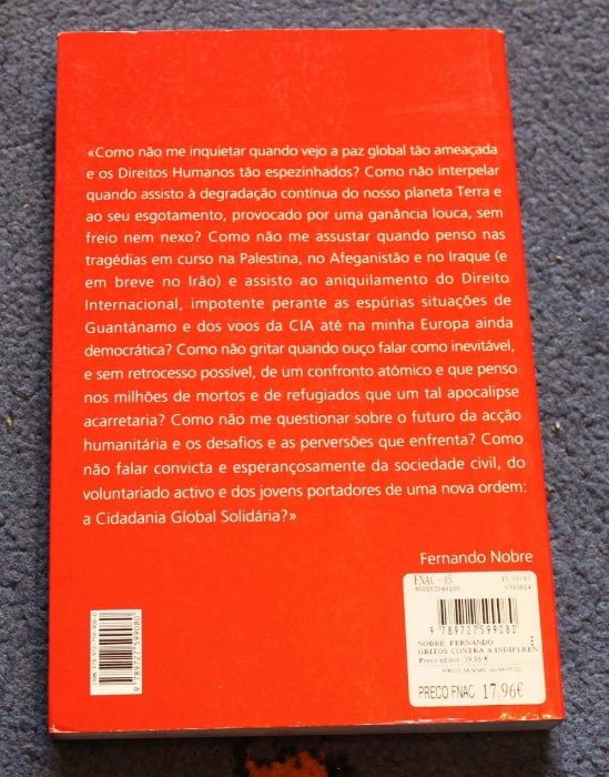 Gritos contra a indiferença de Fernando Nobre