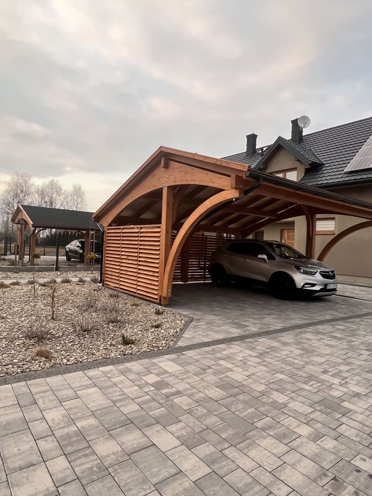 Wiata samochodowa| carport| garaż drewniany|