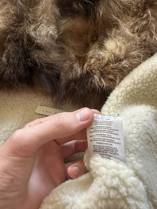 Sandro парка мех енота