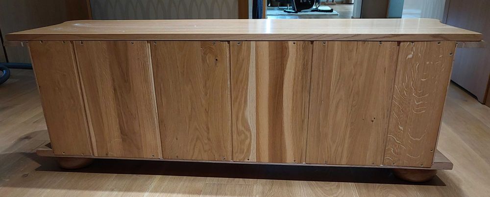 Szafka pod Telewizor Kler używana lity dąb naturalny lakier bezbarwny