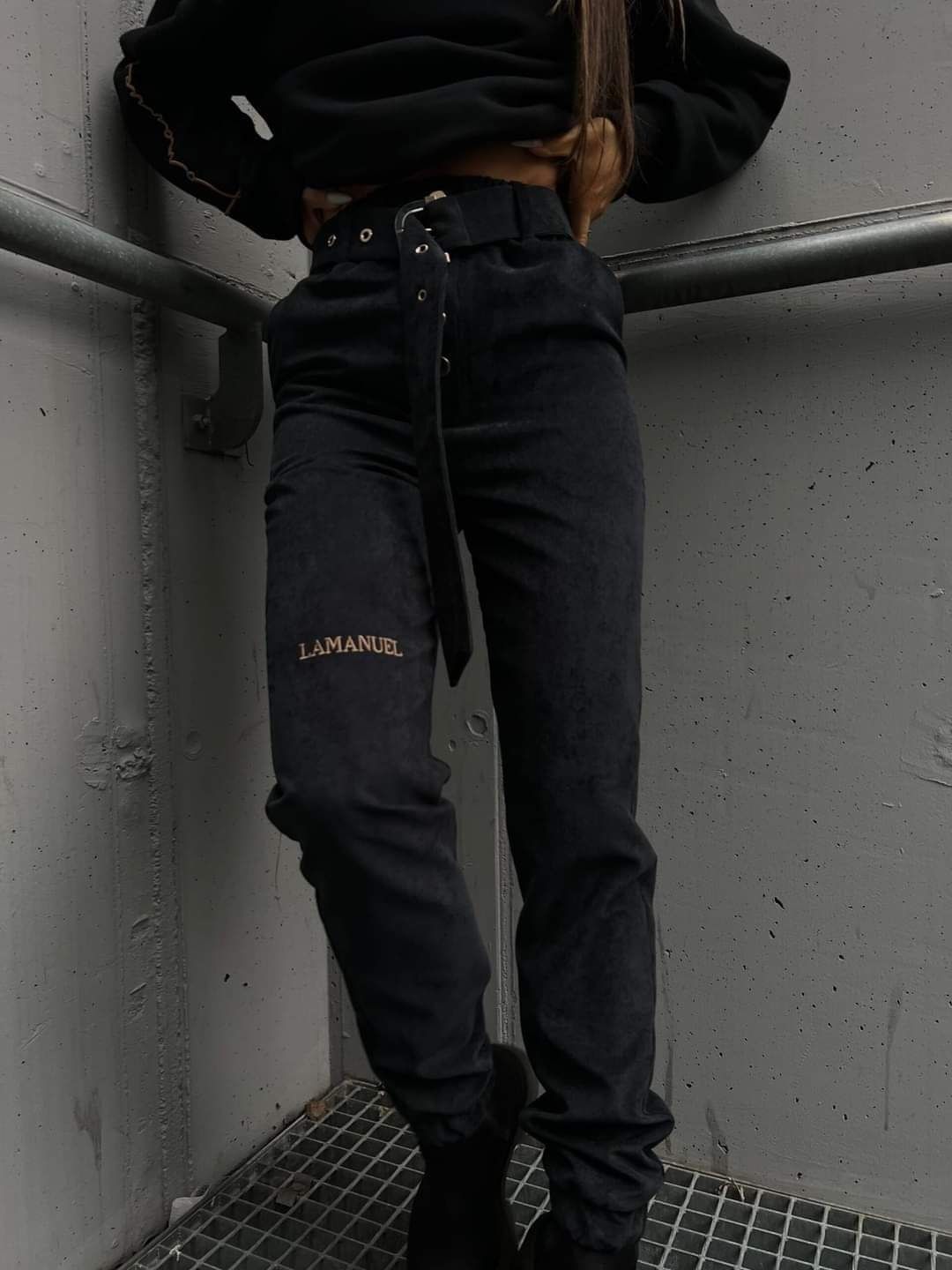 Spodnie La Manuel Honesty XS S M L czarne beżowe brązowe grafitowe