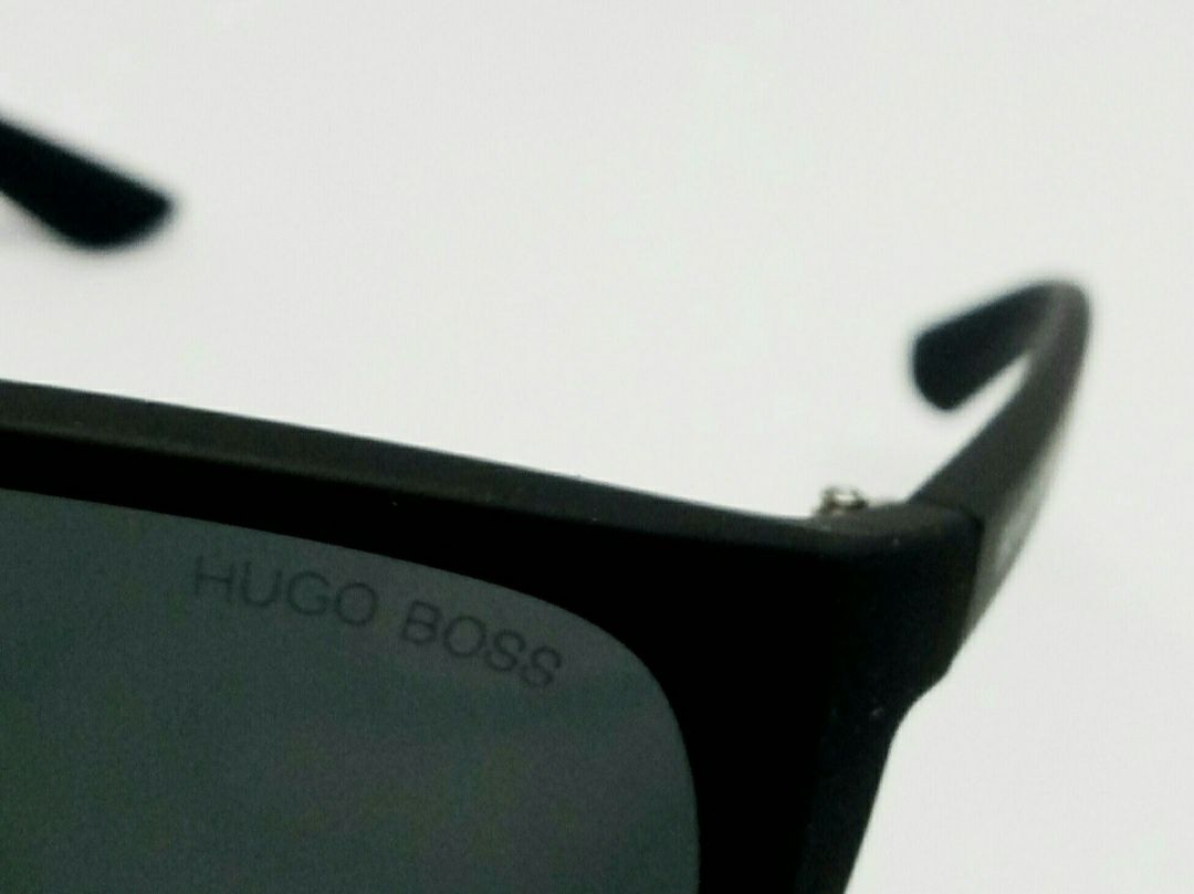 Hugo Boss стильные мужские очки черный мат оправа поляризированые