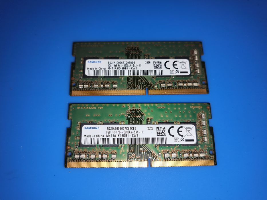 Комплект оперативної пам'яті DDR4 16gb 2х8 3200 MHz Samsung SO-DIMM