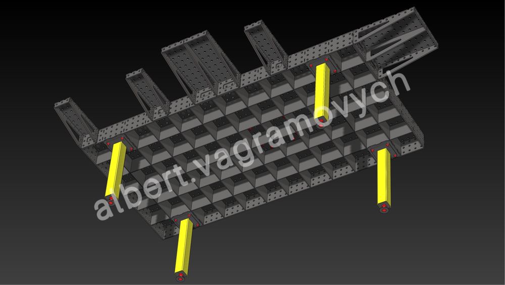 Зварювальний стіл D16 , креслення DXF для лазеру.