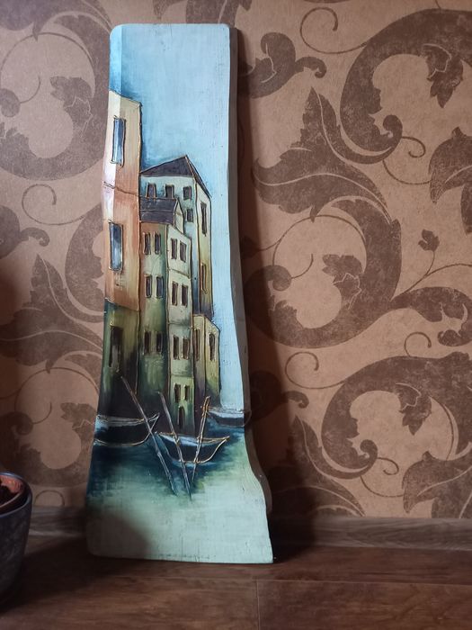 Obraz na surowej desce