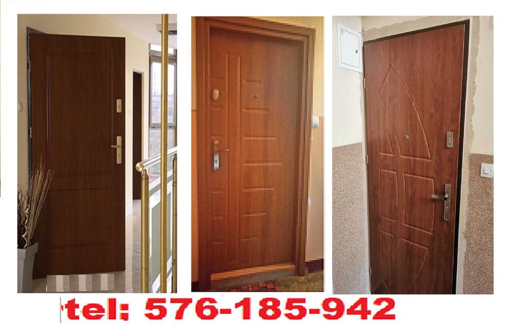 Drzwi ZEWNĘTRZNE,WEJŚCIOWE z montażem , drewniane ocieplone WYCISZONE