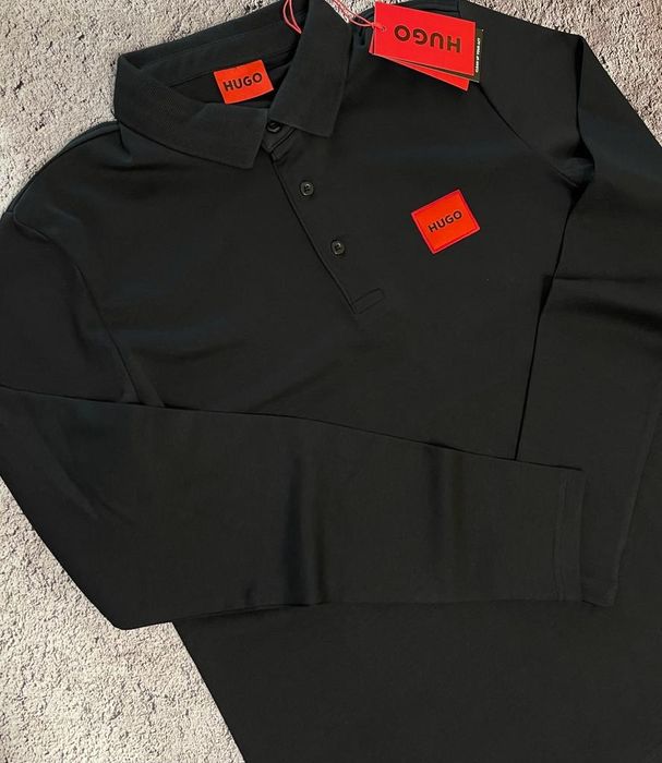 Лонгслів Hugo Boss. Поло з довгим рукавом Hugo Boss