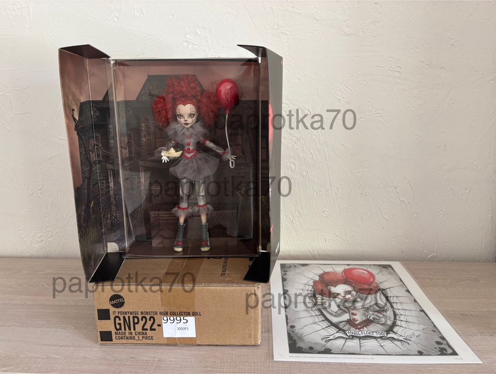 Monster High lalka Pennywise IT Skullector 2020 NIB