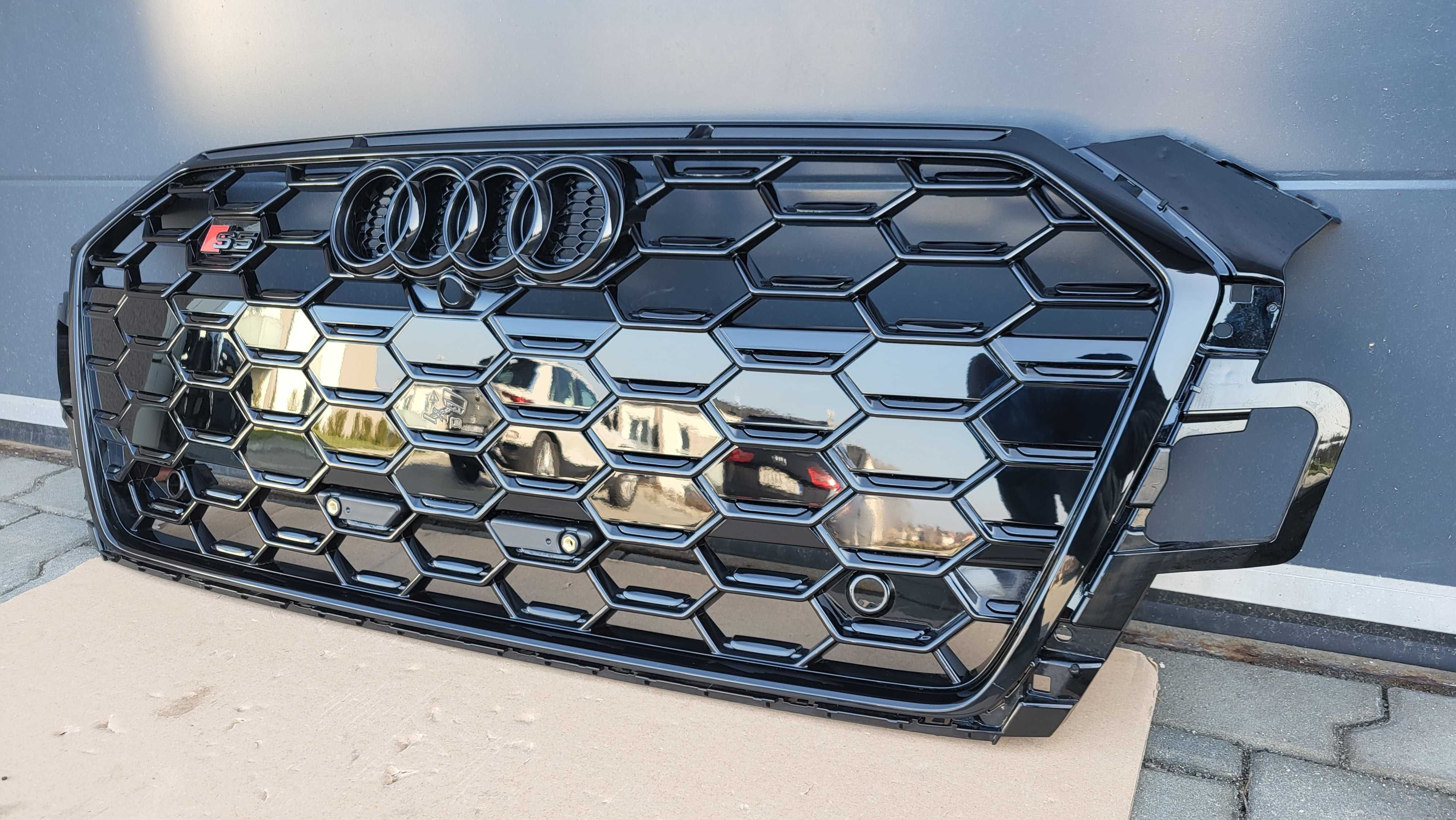 Atrapa chłodnicy GRILL Audi S5 A5 F5 8W6 LIFT 19- OE NOWA Shadow Line