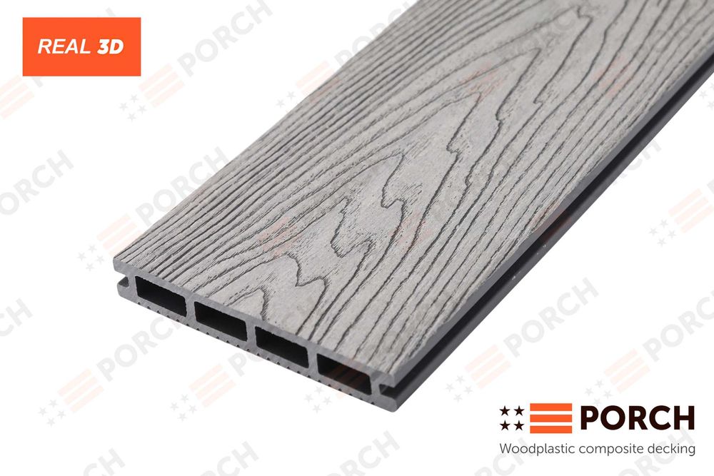 Террасная пластиковая доска. ДПК Porch Real 3D. Висока якість!