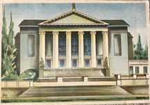 Poznań teatr wielki pocztówka kartka targi poznańskie 1948