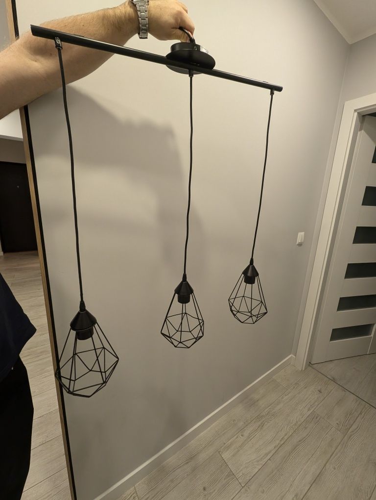 Lampa loft 3 klosze