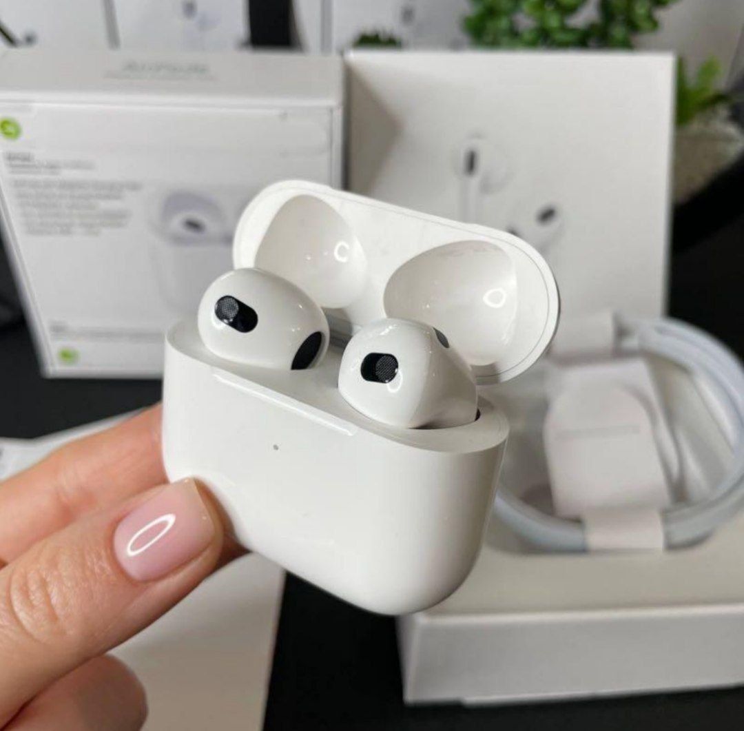 Airpods 3,lux якість 1:1 чіп airoha бездротові навушники