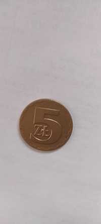 Moneta 5zl bez znaku mennicy 1976