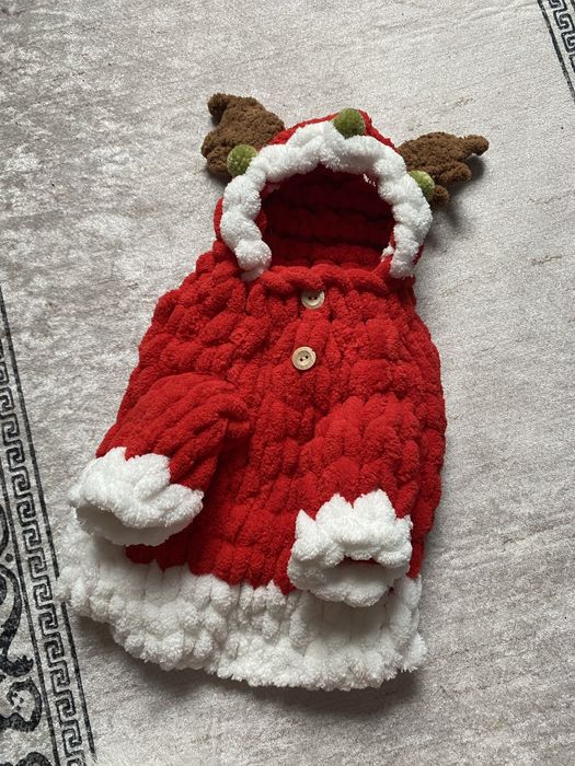 Sylwestrowe ubranko dla malego kotka albo psa renifer