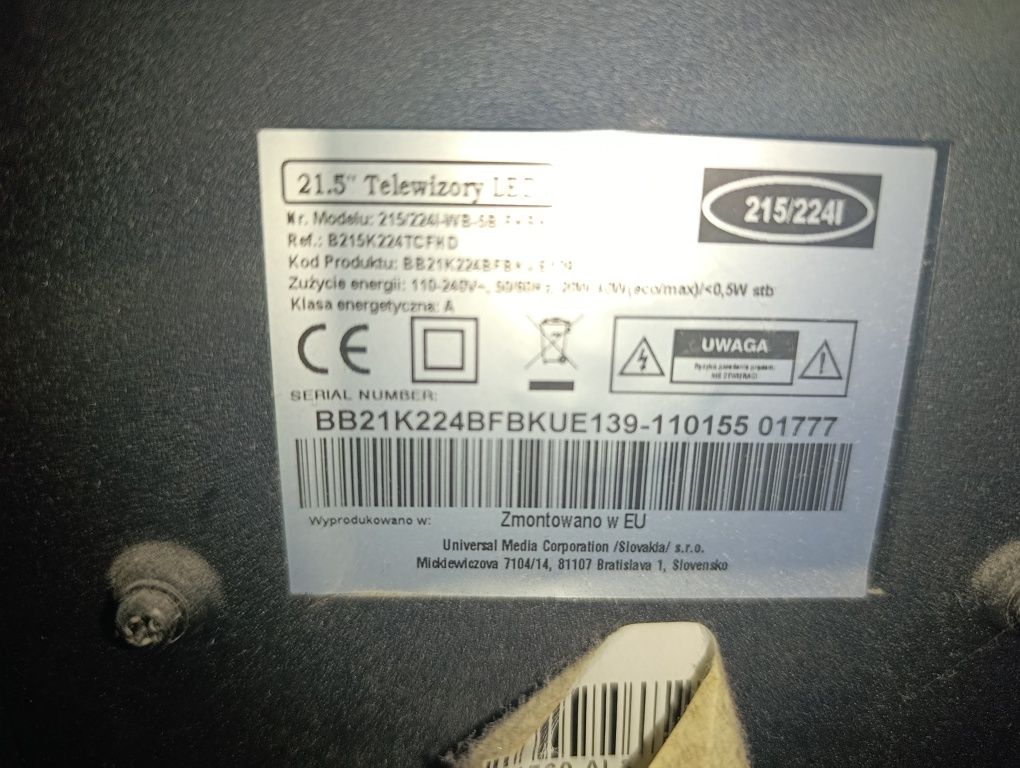 Sprzedam monitor telewizor Blaupunkt 21.5 cali