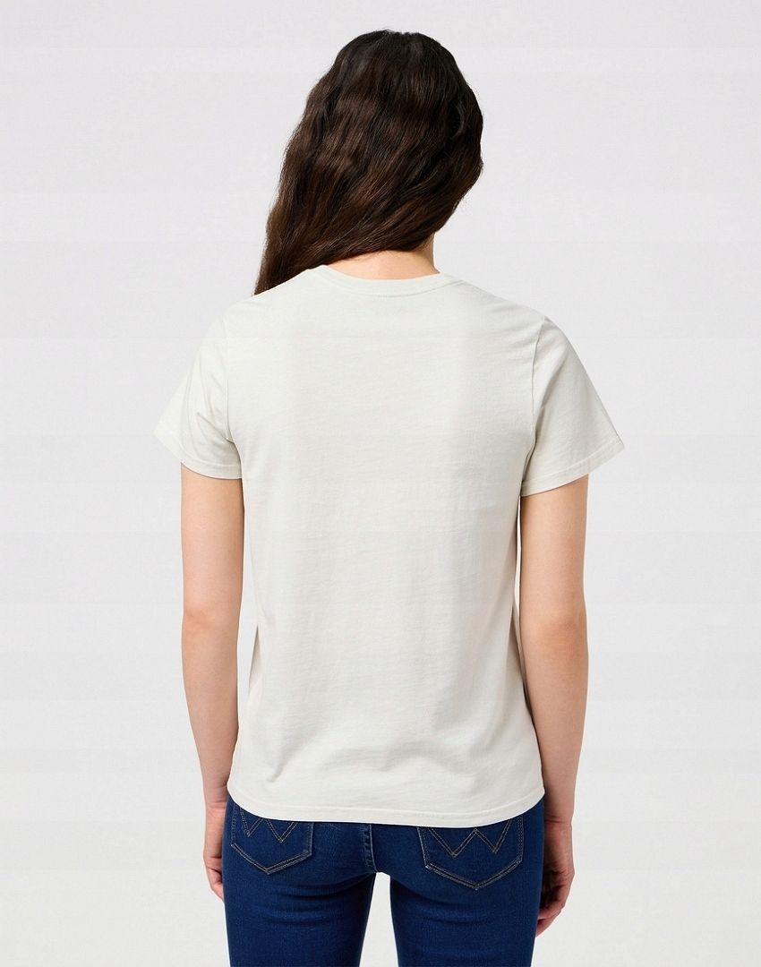 Wrangler 36 S T-Shirt Z Nadrukiem Vintage White J27438