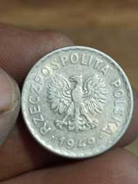 Sprzedam monete 1 zloty 1949 rok bzm