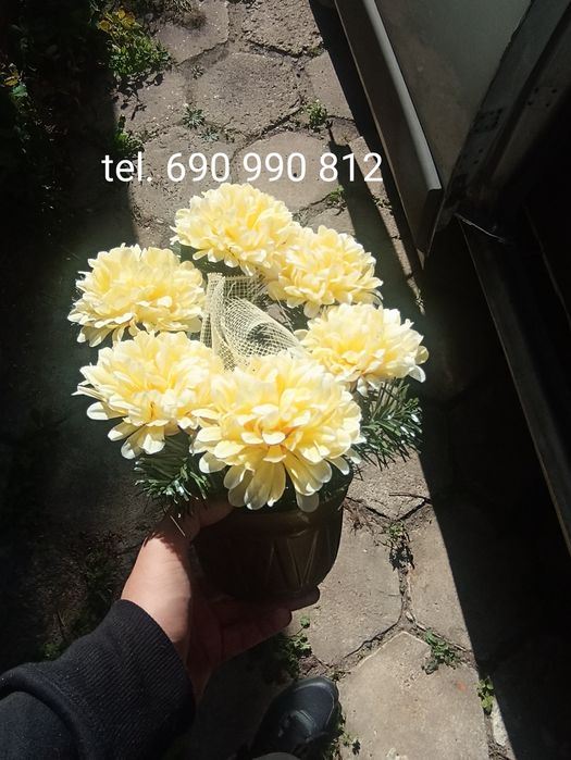 Sztuczne kwiaty - chryzantemy wiązanki HURT