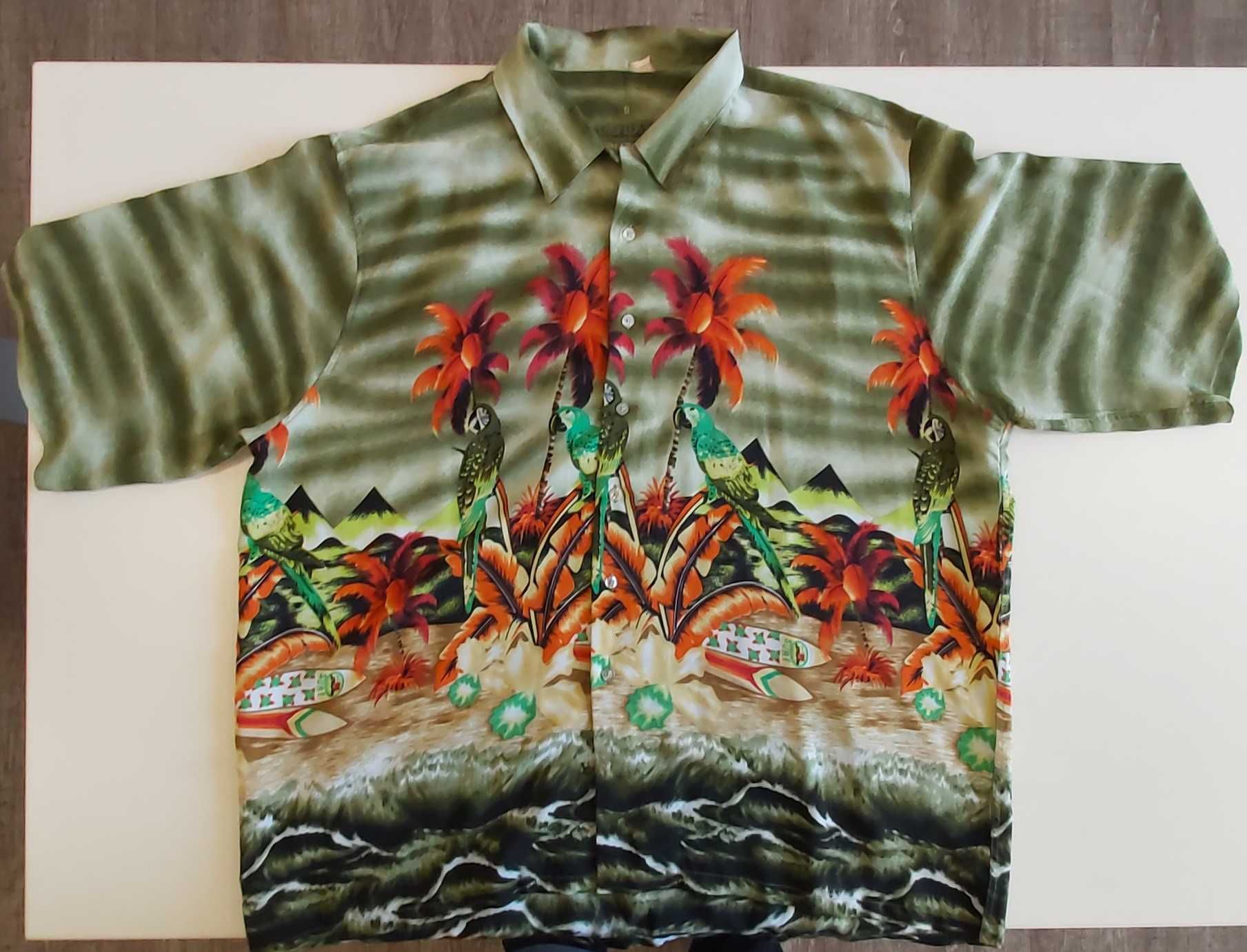 Гавайская рубашка кэжуал большой размер.