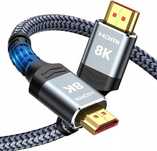 Kabel HDMI 2.1 HDCP 8K 48Gbps 5m srebrny pozłacany